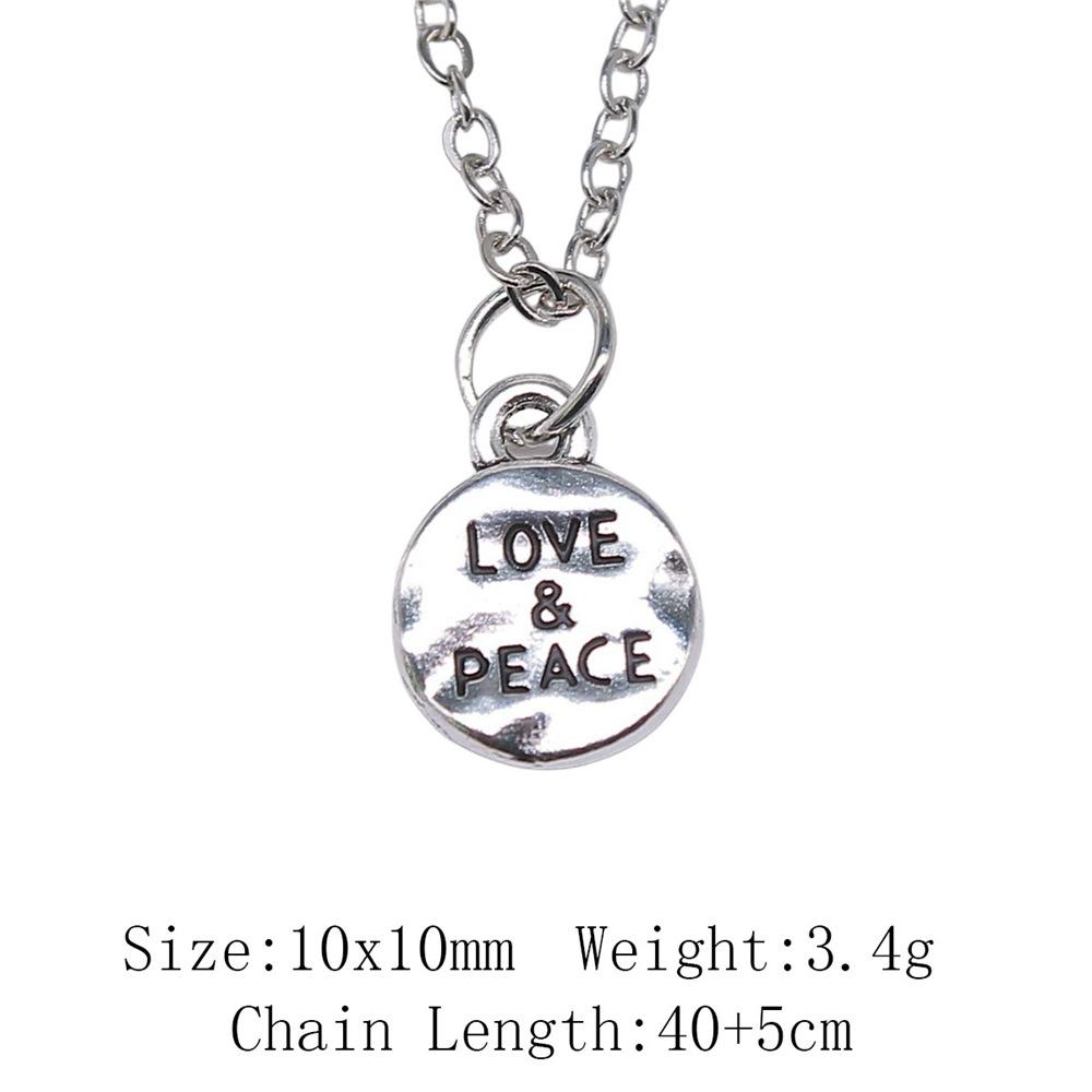 New Fashion Peace Symbol Pendants Necklace Jewelry Gift Peace Sign Peace Dove Necklace For Women