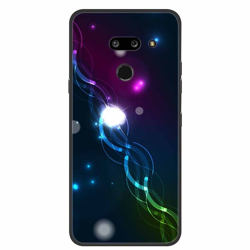 Für LG G8 G8S ThinQ Schwarze Hüllen Weiche Silikon TPU Handyhüllen Für G 8 S 8S ThinQ Luxus Rückabdeckung Funda Cartoon Schale Para Capa