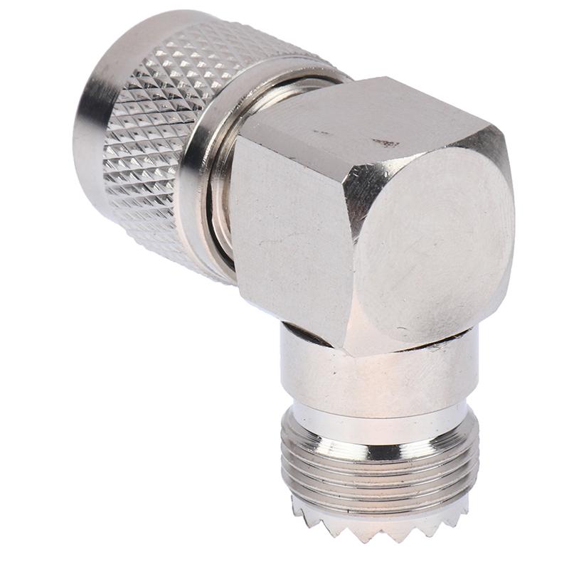 Uhf Male Pl-259 Pl259 To Uhf Female So-239 So239 Angle 90 Rf Adapter Connector