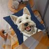 1Pc Scottish Terrier Cushion Covers Chair Living Room Pillowcase Cozy Zipper Sofa Pillow Covers Bedroom Indoor Home Decor