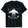 Tricou pentru bărbați pentru bărbați Modă Happy Halloween Imprimat cu lilieci Tricou pentru bărbați Mânecă scurtă Streetwear Vară Casual Tricouri pentru bărbați Topuri