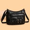Soft Leather Multi-Layer Shoulder Bag Women's Multi-Pocket Crossbody Bag Mother's Bag