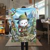 1PC Pochacco Print Flannel Blanket, High quality All Seasons, Home Decor, Warmth and Comfort, Perfect for Christmas Gifts