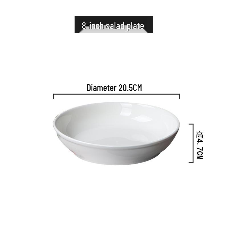 

Chili Fish Head Deep Soup Ceramic Plate - Versatile Dinnerware for Home and Hotel