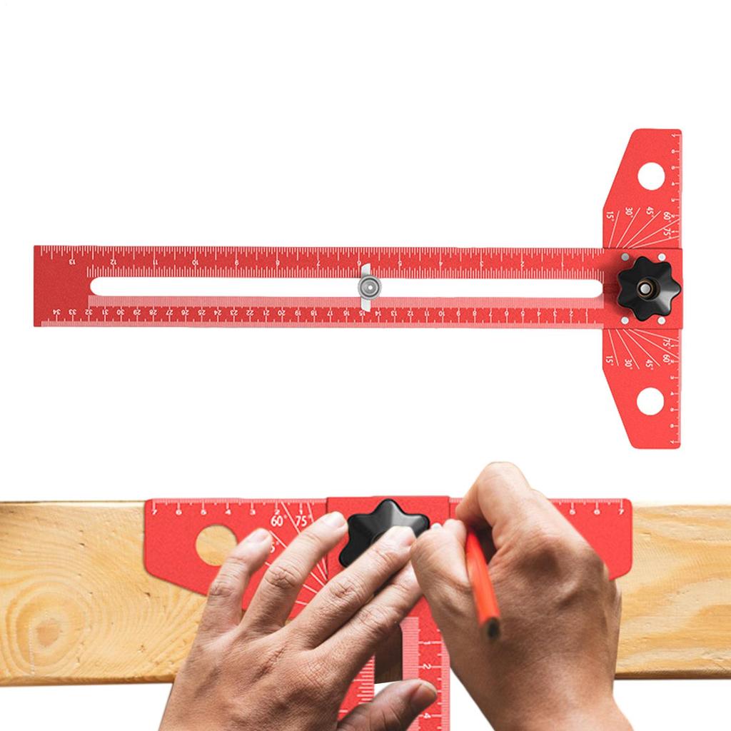 Woodworking Ruler Precision Adjustable Sliding T-angle Square T-Angle Square For Construction Drafting Painting Sewing Hardware