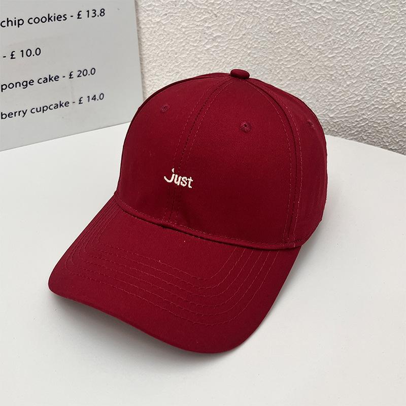 New Washed Embroidered Baseball Cap for Women, Spring and Summer, Face-Slimming, Casual and Versatile Soft Top Sunshade Duckbill Cap for Elementary
