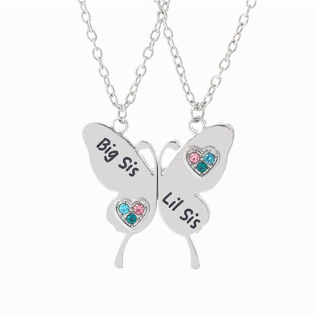 Zircon Best Friend Zircon Love Couple Pendant Necklace 2 Pcs/ Set Rainbow Broken Heart BFF Good Friends Friendship Jewelry Gift