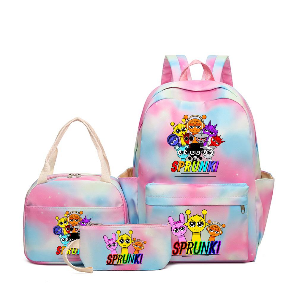 Rhythm Box Student School Bag Children's Backpack Backpack Three-piece Set