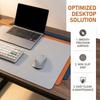 Easy to Clean Stitched Mouse Pad PU Leather Stain-resistant Laptop Computer Mousepad Extra Large Non-slip Writing Pad Students