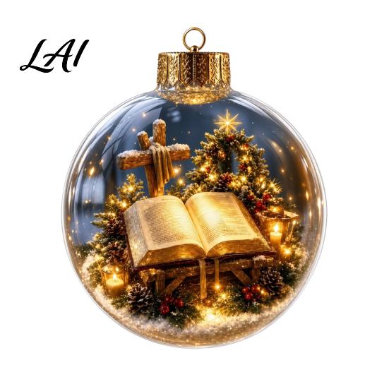 Charming Christmas Gift for Friends Glowing Decorative Ball Lighted Ornament with Festive Scene LED Illuminated Holiday Mantel Accents Tree Hanging