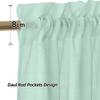 Sheer Linen Textured Curtain Rod Pocket Semi Sheer Voile Drapes Privacy Panel for Living Room Bedroom Window Elegant Treatments