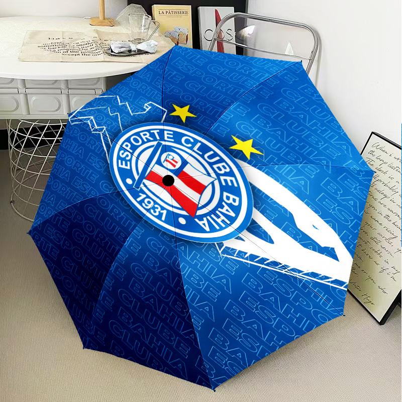1PC Bahia Fc Crest Emblem Printed Umbrella Folding umbrella, automatic umbrella 8-Frame for Travel, camping Fan gifts Christmas Gifts