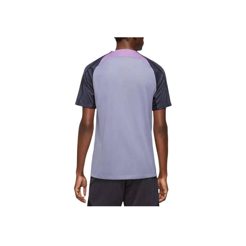 Nike Tottenham Hotspur Strike Embroidered Letter Print Patchwork Short Sleeve Soccer Jersey Men Tops Iron-Purple DX3025-524