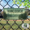 D Flat Pc Vintage License Plate Cm X Cm Aluminum Wall Art with Vancouver Cityscape Design Retro Canadian Decor F