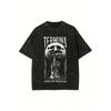 Fear and Hunger Shirt Vintage Washed Unisex Oversized Gaming Streetwear Soft Cotton Short Sleeve Tee Gift Clothing Tops Hot Sale