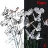 New 10/30pcs 3D Black White Faux Butterfly Garden Stake Flower Vase Decoration Outdoor Garden Patio Decoration Party Decoration
