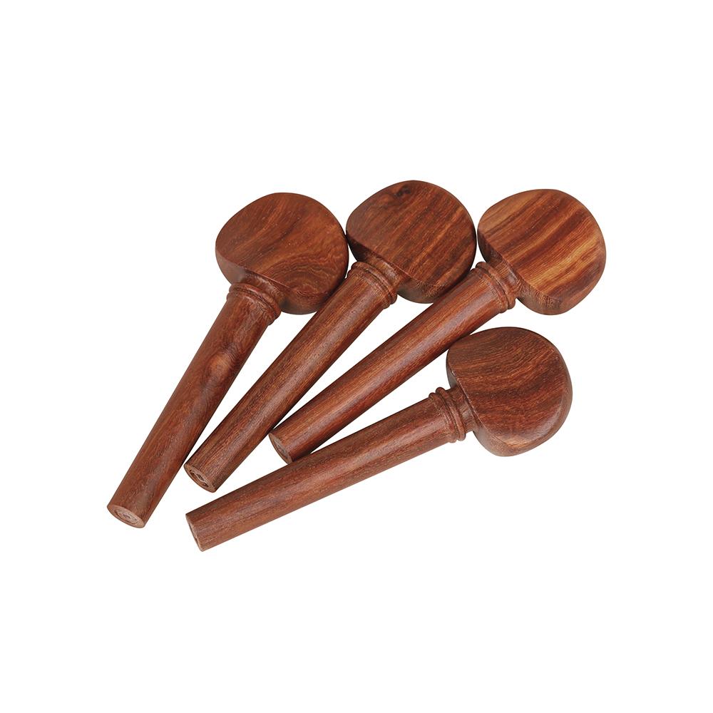 4/4 Violin Chinrest Tuning Pegs Endpins Chin Rest Tailgut Endpin Kit Set Natural Jujube Wood Violin Part 5-piece Set Accessories