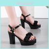 Fish Mouth Sandals For Women Summer Platform Tpr Sole With Buckle Closure