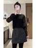 Wool Blend Shimmering Starry High-Waisted Skirt - Autumn/Winter Collection