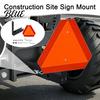 Slow Moving Vehicle Warning Triangle UTV Sign Bracket Kit with Reflective SMV Triangle 2" Receiver Six Inch Bolt Spacing Adapter Hitch Mount,