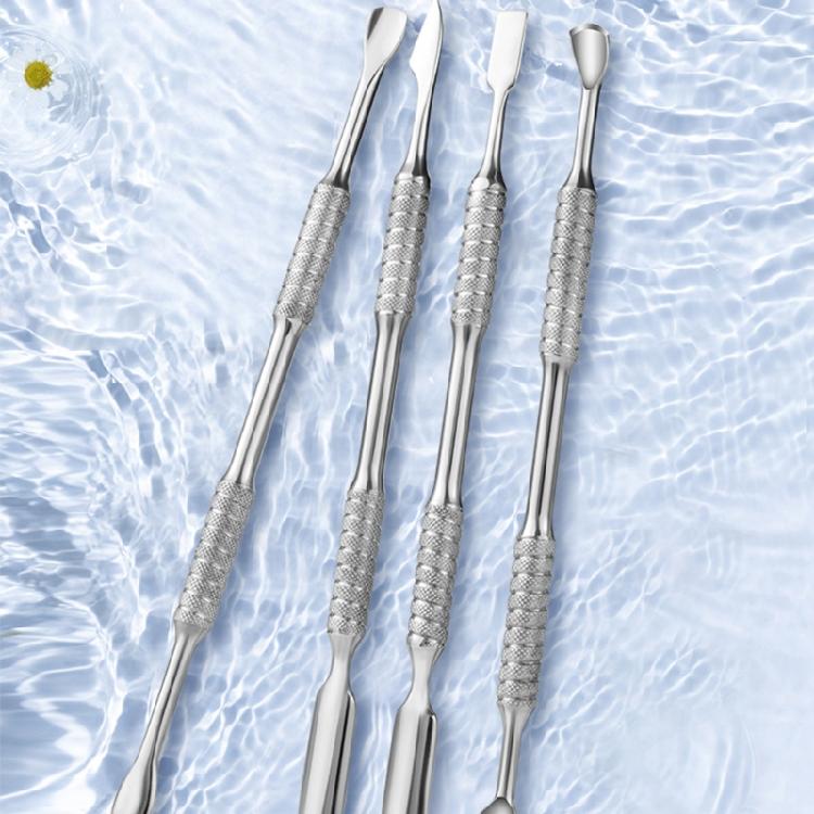 Cuticle Pusher Stainless Steel Nail Polishs Remover Metal Spatula Cuticle Pusher