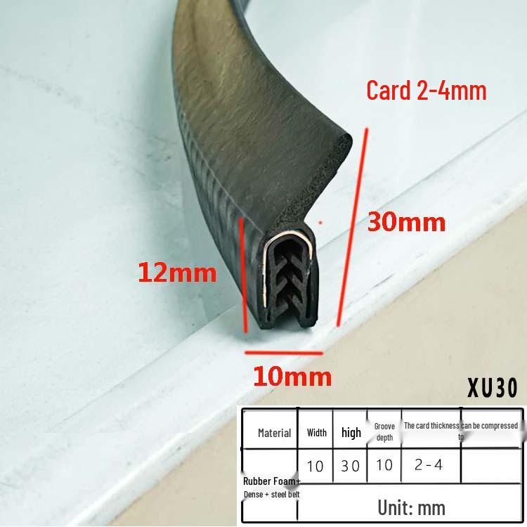 High-Temperature Resistant U-Shaped Rubber Sealing Strip for Dustproofing Electrical Cabinets and Car Doors