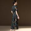 Mulberry Silk Printed V-Neck Dress