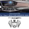 Für Mercedes Benz W222 S-Klasse 2018 2020 Karbonfaser PET Innenfolie für Mittelkonsole Kratzschutz Zubehör