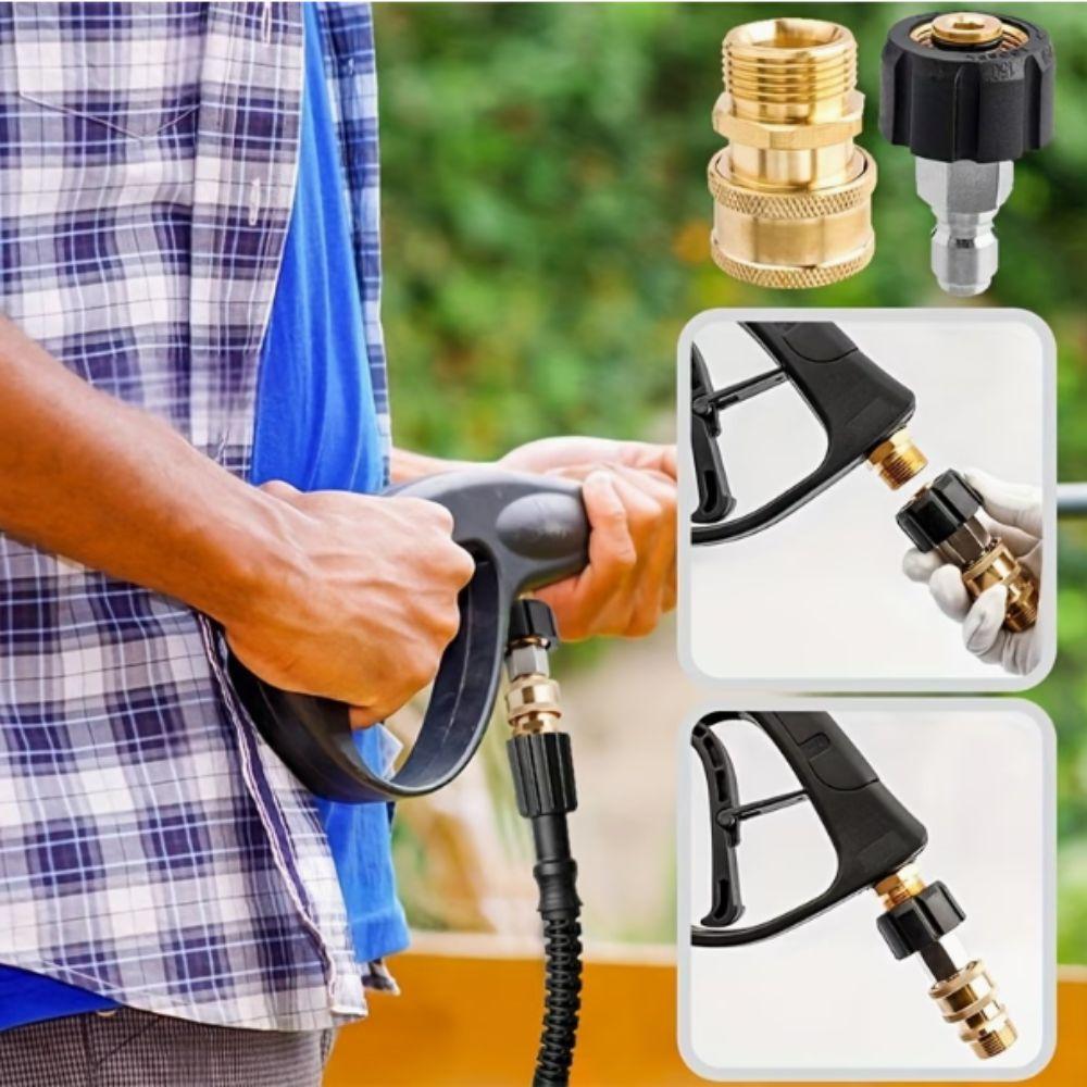 2pcs Quick Connection Pressure Washer Adapter Set Pressure Washer Connector  High Pressure Washer