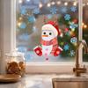 Removable Party Decals Christmas Window Clings, Cartoon Antlers Snowman Wall Stickers, Waterproof PVC Stickers Decorative for Home Glass Windows