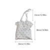 Cherry Ruffled Shoulder Bag For Women Floral Style Handbag Large Capacity Casual Shopper Tote Bags