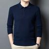 Lapel Collar Long Sleeve Men's Top