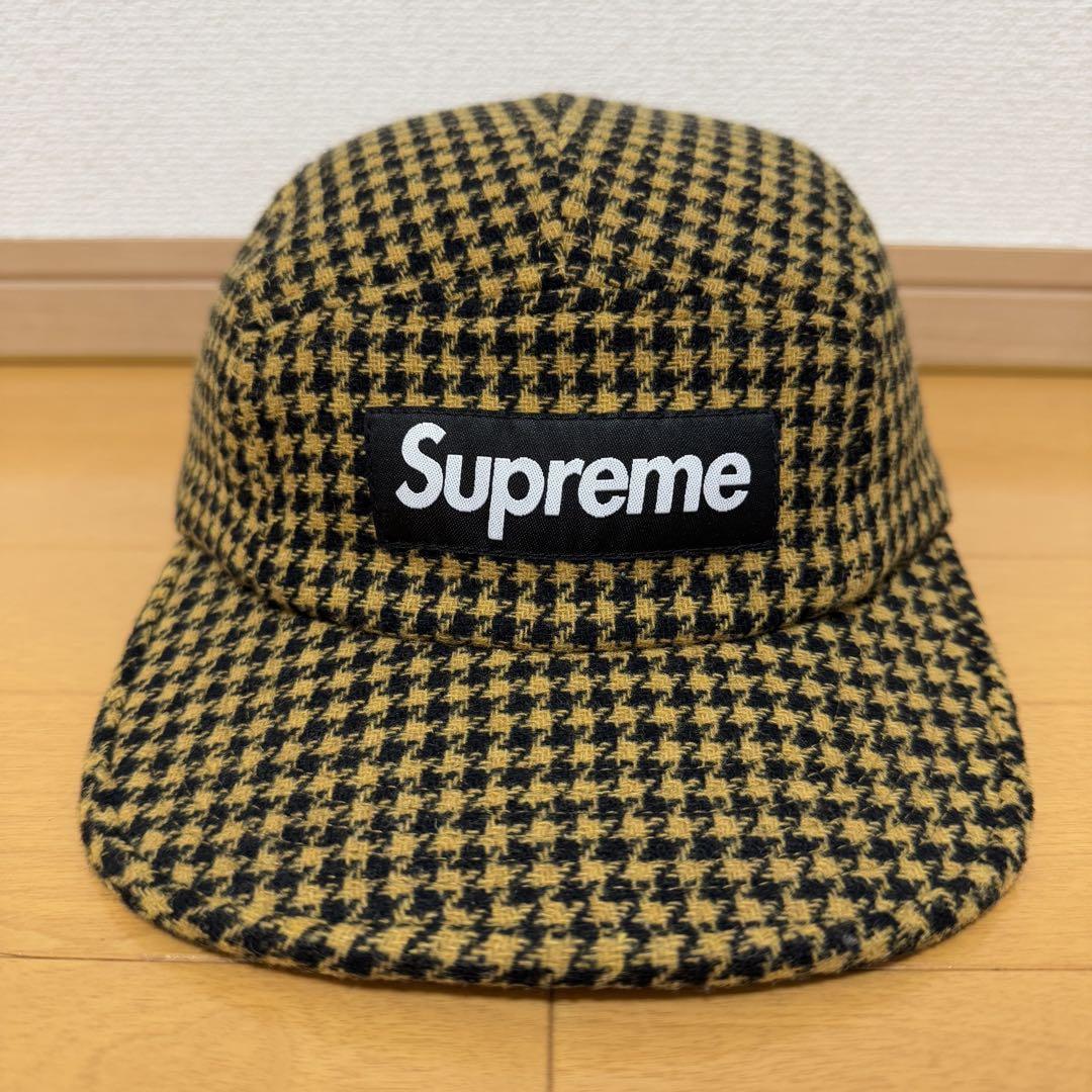 

[USED] Supreme Houndstooth Wool Camp Cap 23aw
