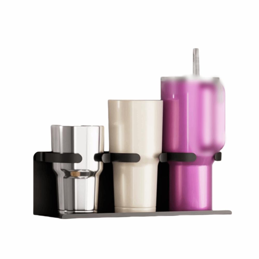 New Magnetic Fridge Tumbler Rack Carbon Steel 3 Slots Cup Holder Space Saving Relocatable Kitchen Storage Rack Home Use