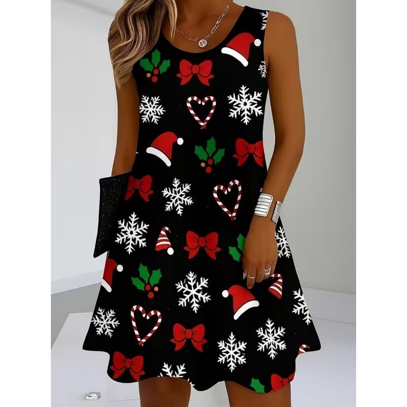 Ärmelloses Damenkleid modisch und lässig