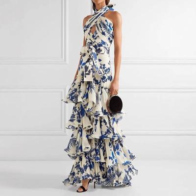 Summer New Bohemian Vacation Style Straps Lorita Swing Dress Print Dress