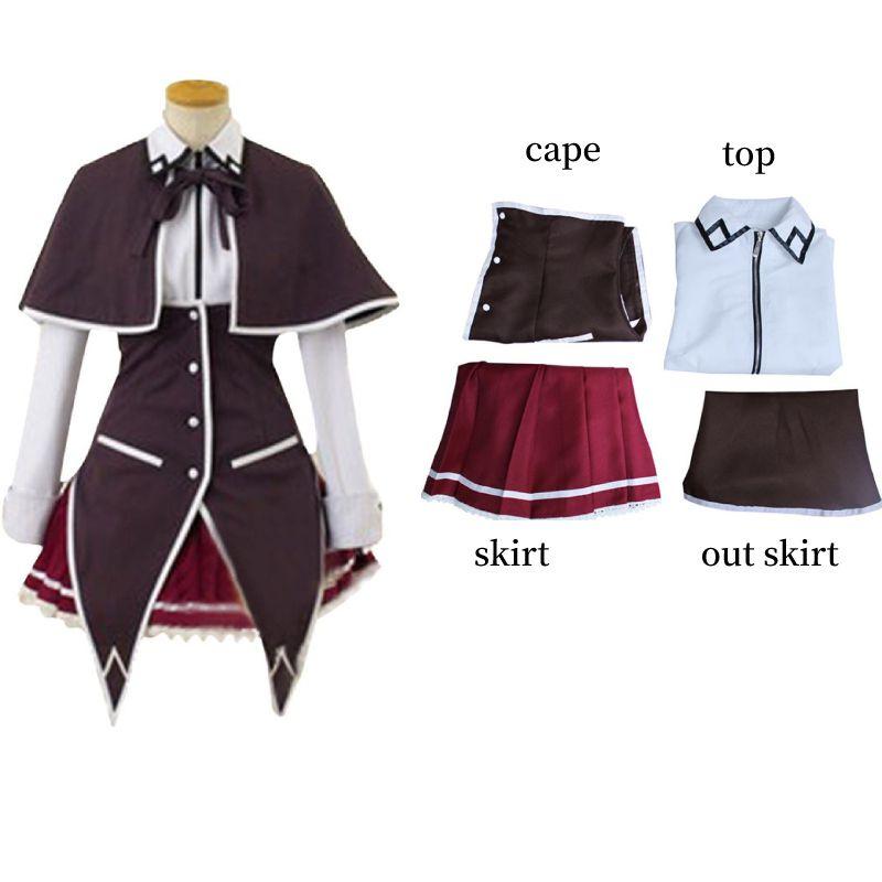 Anime High School Dxd Rias Gremory Koneko Toujou Halloween Cosplay Dress Set