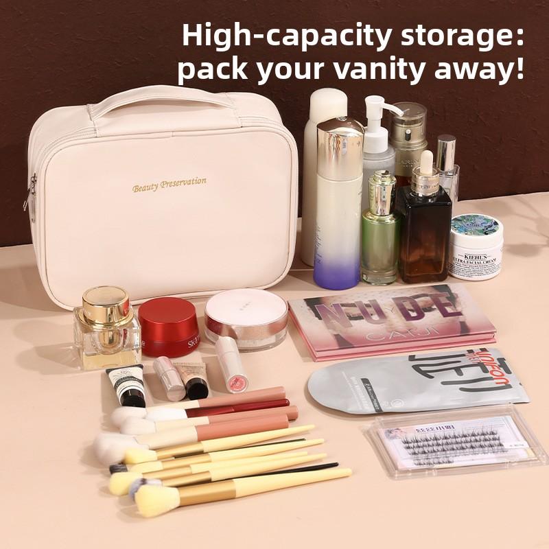 New Waterproof Large-Capacity Multi-Layer Makeup Bag Portable Travel Toiletry Bag with Handheld Design for Business Trips