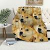 Manta Cheems Doge divertida de franela, cálida y cómoda, manta de felpa suave para sofá,oficina, dormitorio, regalo de viaje