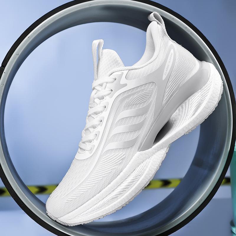 2025 new autumn running shoes, soft-soled popcorn men's and women's running shoes, large-size couple breathable sneakers