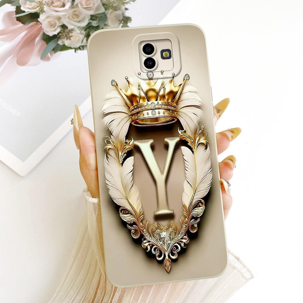 For Samsung Galaxy J6 Plus Case Cover Luxury Fashion A-Z Letters 2D Painted Phone Case For Samsung J6+ J6Plus J610F J610G J610FN