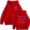 Amaze Unisex Project Hail Mary Divertente Citazione Spaziale Felpe con Cappuccio e Zip Uomo Donna Cappotti con Cappuccio Felpe con Zip