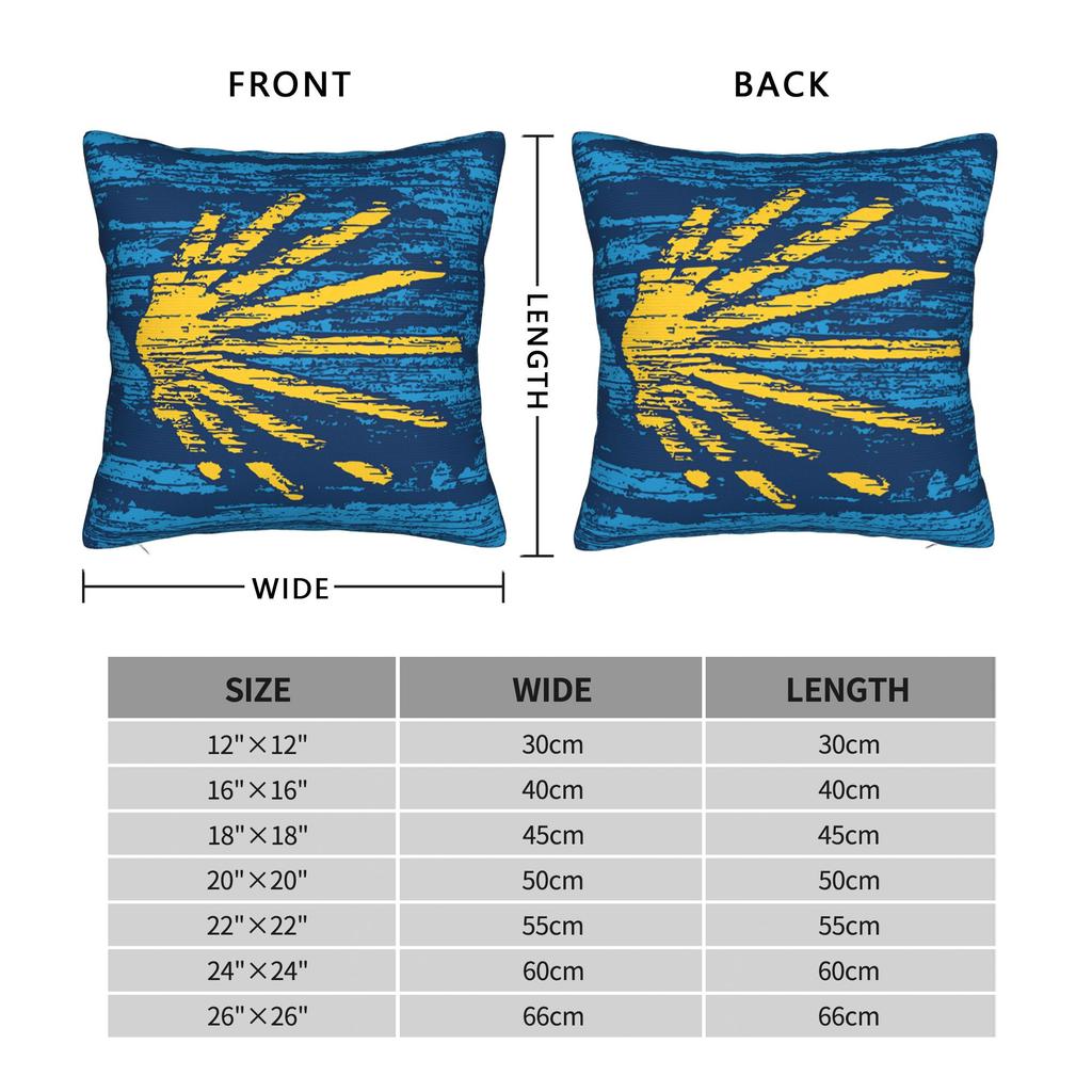 Camino De Santiago Square Pillow Case Shells The Way Film Cushion Covers Awesome Zippered Decor Pillowcover For Home 40*40Cm