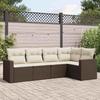 VidaXL Garden Lounge Set with Cushions 5 Pcs, Sofas with Adjustable Feet, Outdoor Furniture Set Patio Terrace, 3251270
