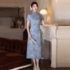 Red national style mother sends the national style new Chinese style improved cheongsam 1011 new women's high-end dress summer