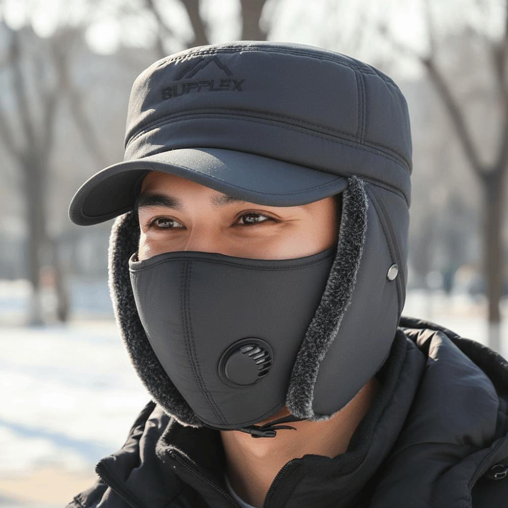 Detachable Windproof Thermal Cap Thickened Fleece Earflaps Hat Winter Trapper Hat Freezing Days