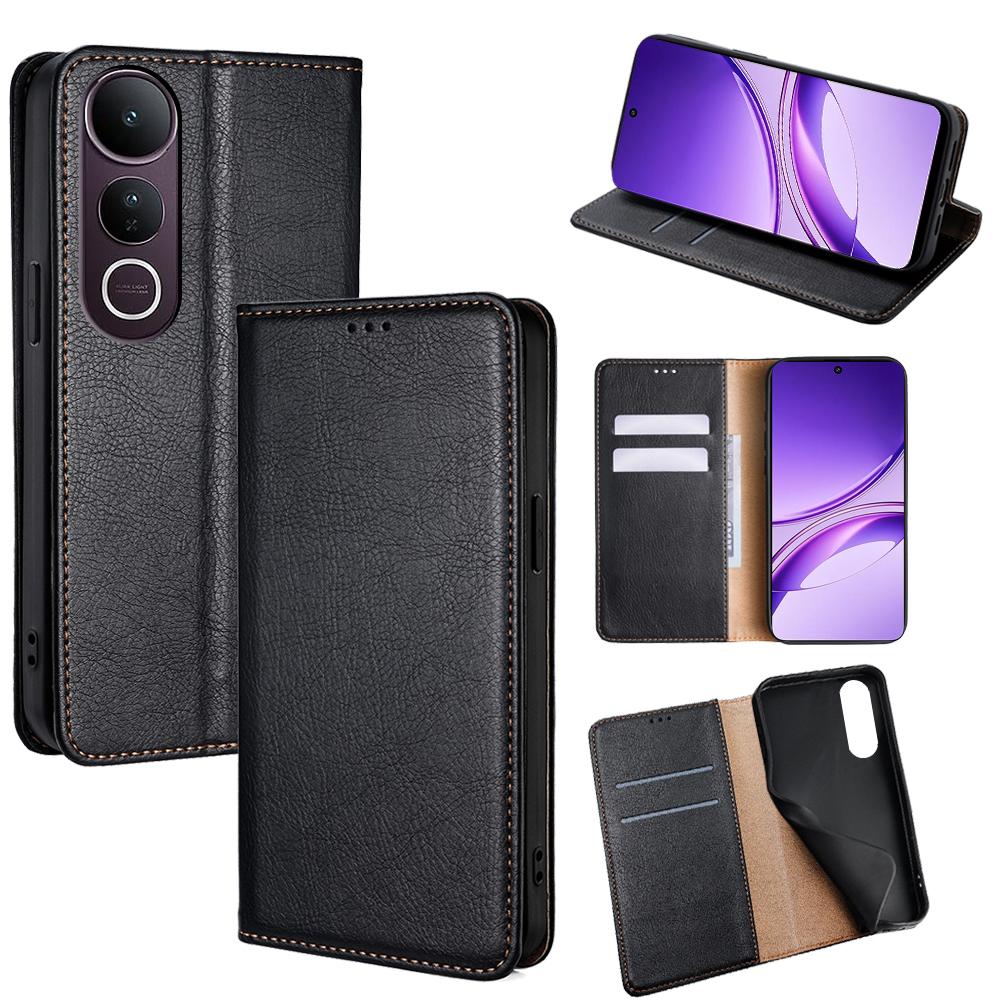 

Для vivo V50 Lite 5G Чохол-гаманець з PU шкіри з магнітною автофіксацією Black