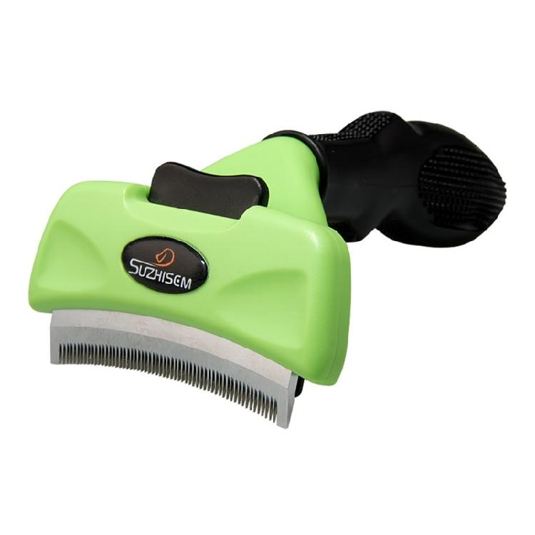 

Curved Head Pet Deshedding Brush Dogs Cats Undercoat Brush with Stainless Steel Teeth For Dogs Cats Undercoat Grooming зелёный
