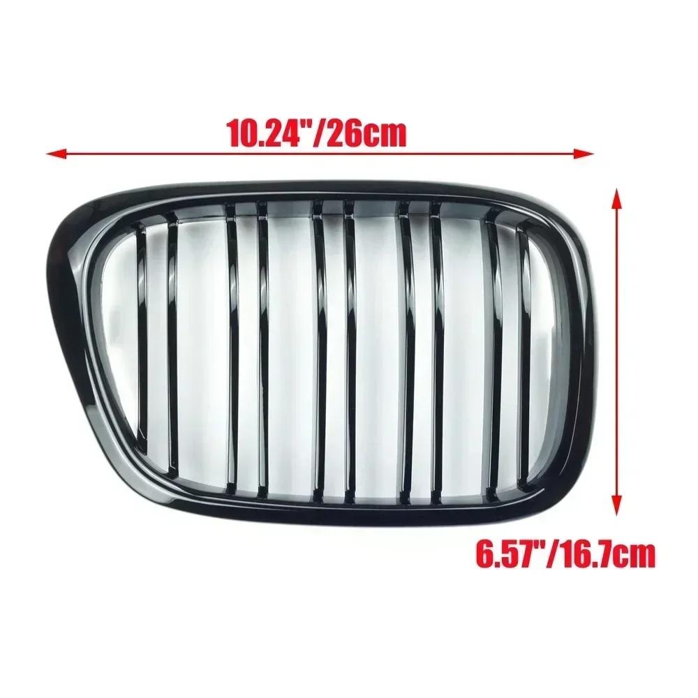 For BMW E39 5 Series 525 528 Gloss Black Grille Car Front Hood Grill Kidney Grilles Racing Grill 95-04 Auto Accessories