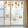 Painted Sunflower Flower Basket, Outdoor Balcony Glass Display Window Sticker